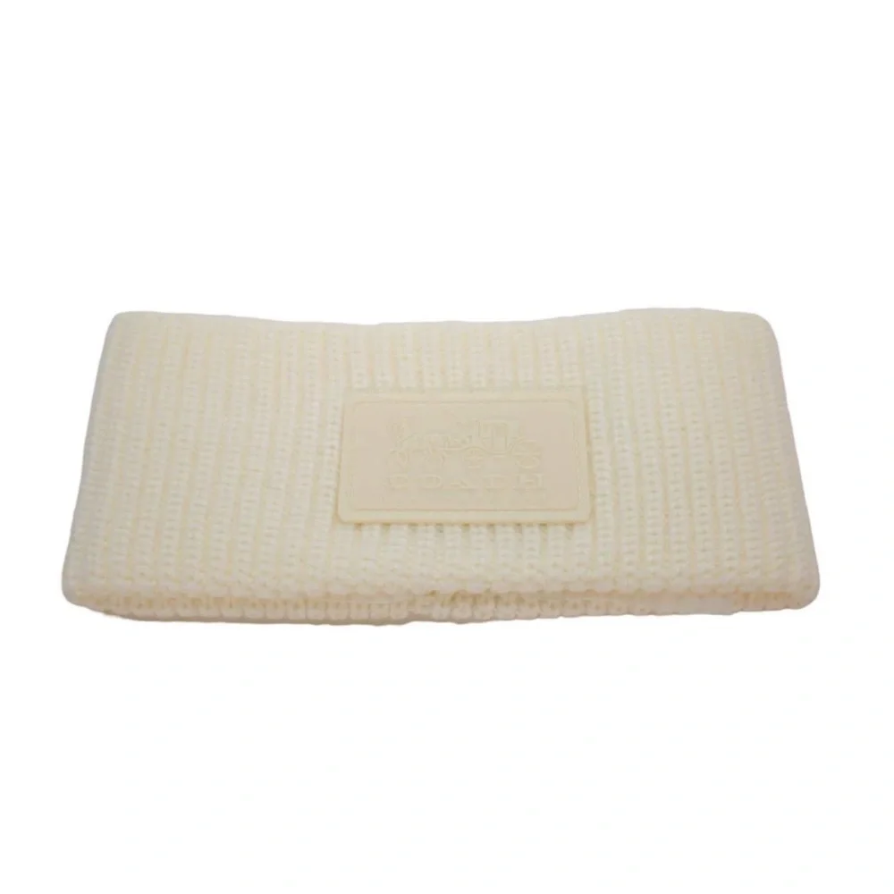 COACH Cable Knit Winter White Headband NWT